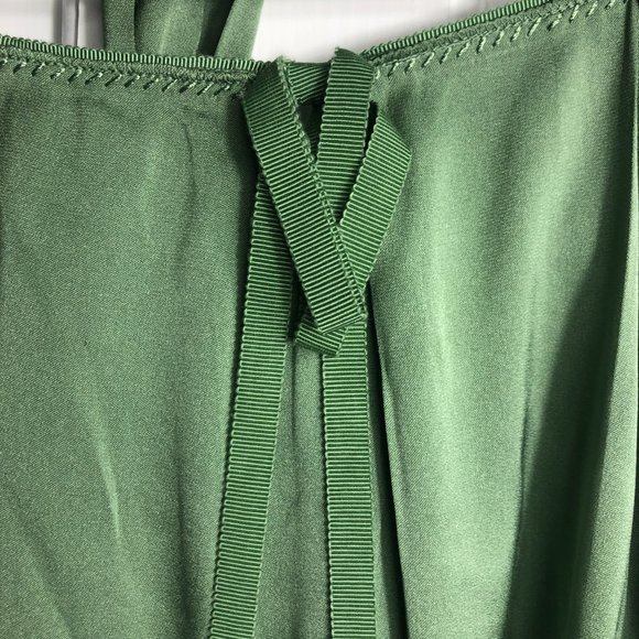 Elie Tahari Green Silk Women's Blouse and Neck Tie - Picture 4 of 7